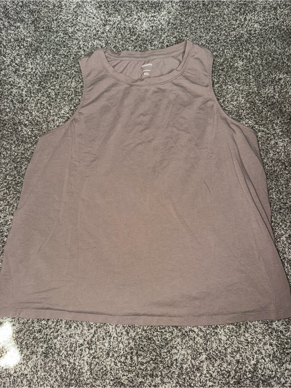 Sleeveless Crewneck Women’s Tank Top - Taupe
